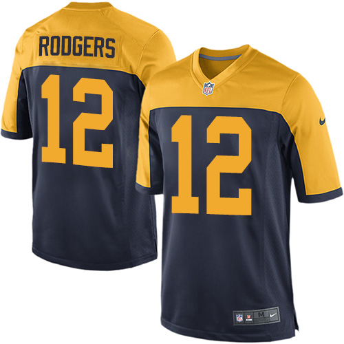 Youth Game Aaron Rodgers Nike Jersey Navy Blue Alternate - #12 NFL Green Bay Packers